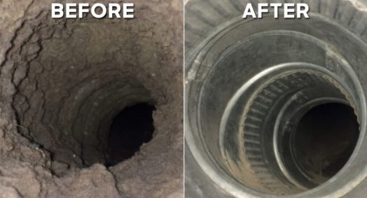 dryer vents before and after